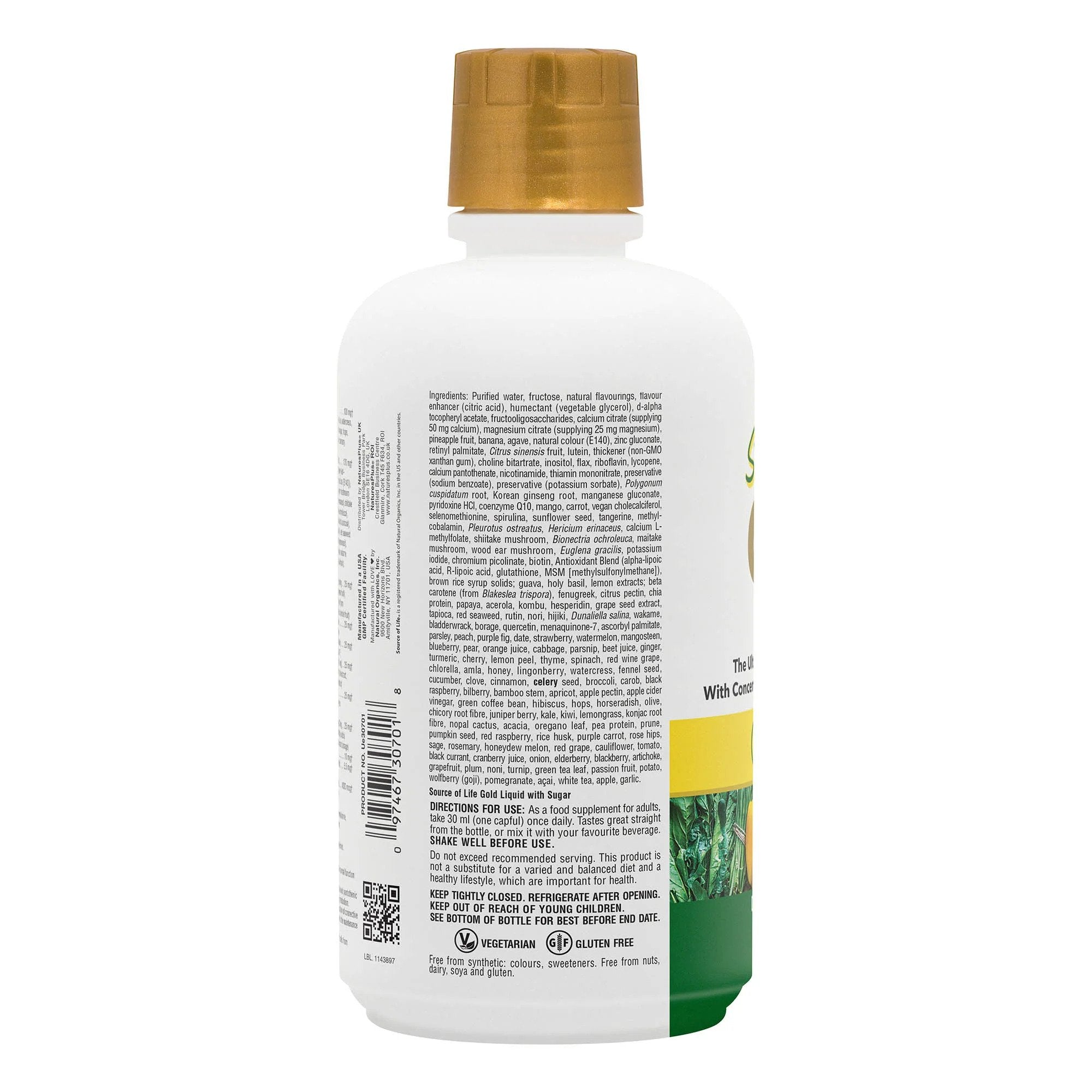 Nature's Plus Source of Life Gold Liquid Multivitamin 900ml Tropical Fruit - Discount SupplementsNature's Plus